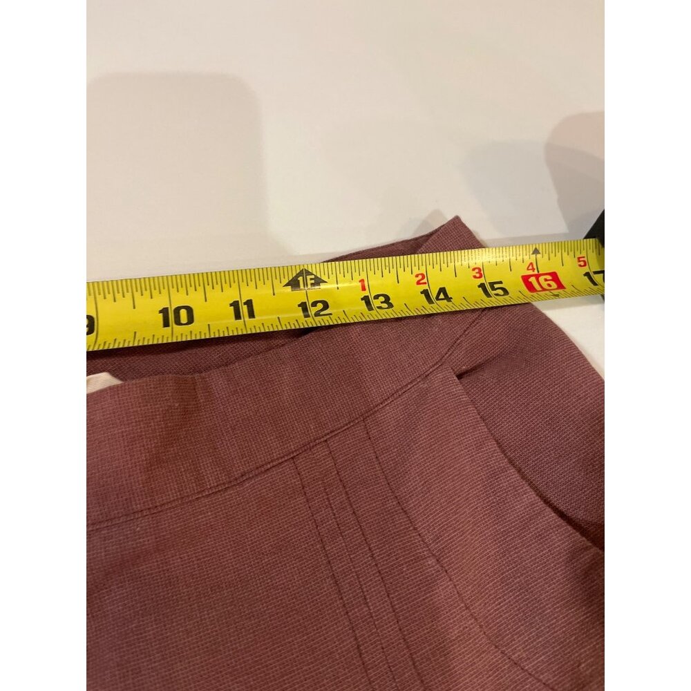 High-Waisted Mauve Wide-Leg Culottes With Pleats & Pockets - Picture 5 of 10
